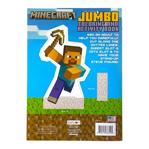 Minecraft Gift Set | Ghast Plush Toy + Jumbo Coloring & Activity Book for Kids - Picture 3 of 7